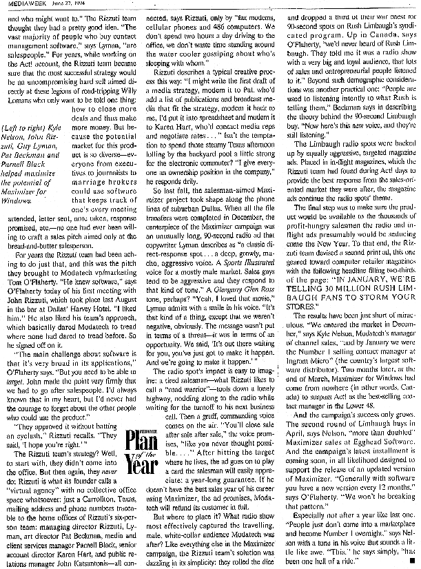 MediaWeek Plan of the Year Page 2 of the article